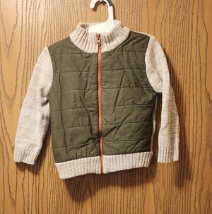 Cat & Jack Olive and Cream Kids Sweater